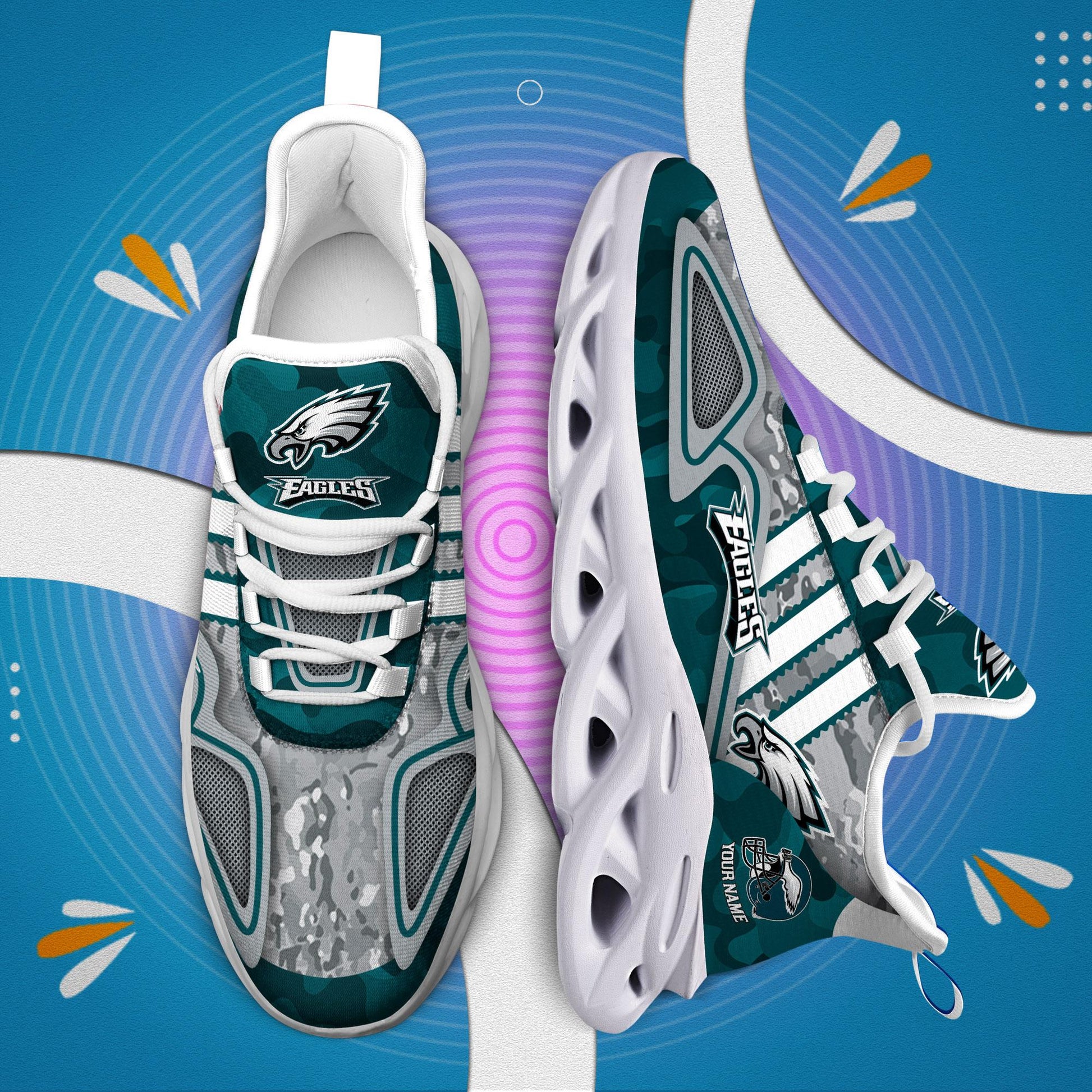 FoxnFish Philadelphia Eagles Max Soul Shoes Sneakers For Men And Women