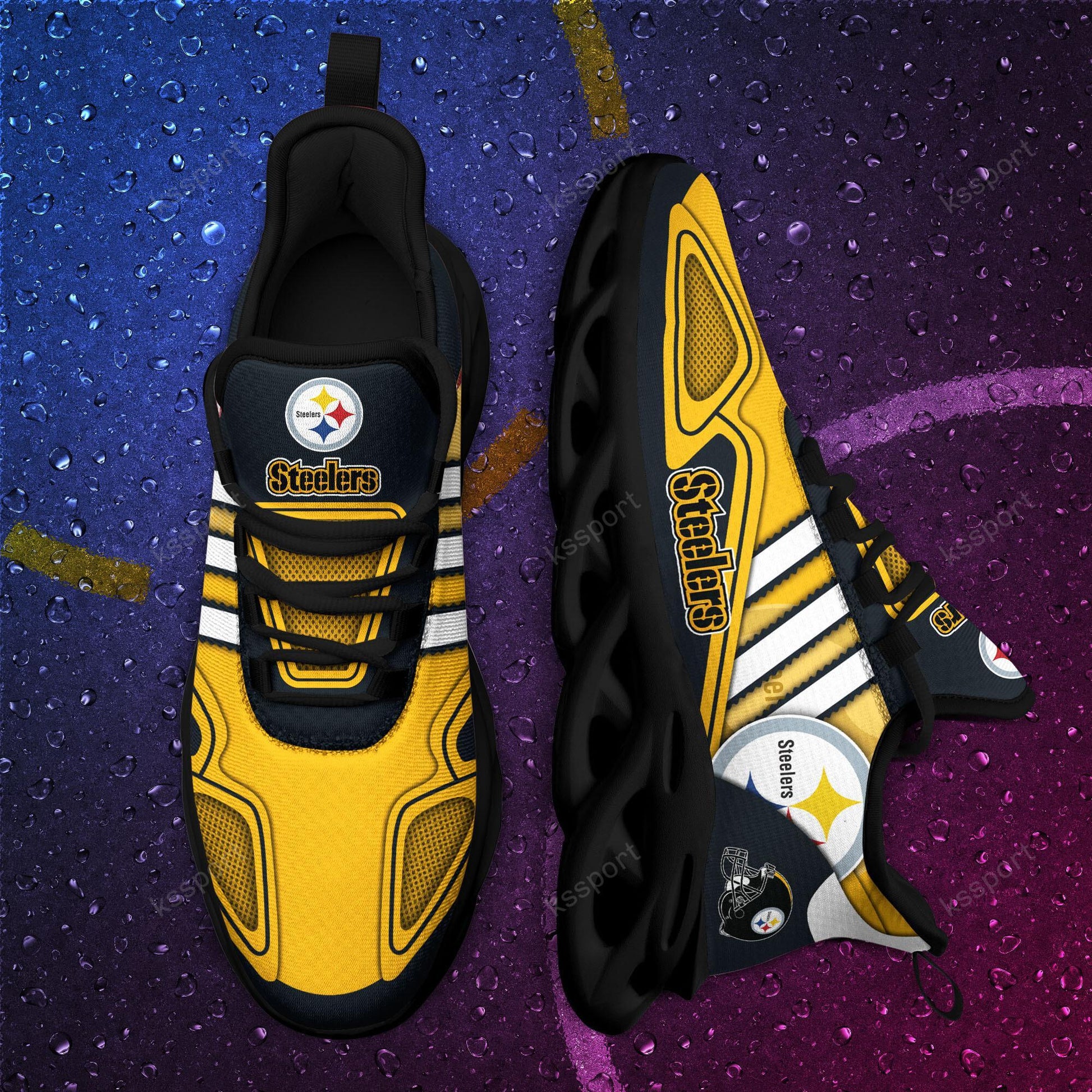 FoxnFish Pittsburgh Steelers Max Soul Shoes Sneakers For Men And Women