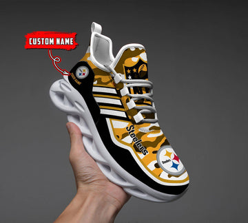 FoxnFish Pittsburgh Steelers Max Soul Shoes Sneakers For Men And Women