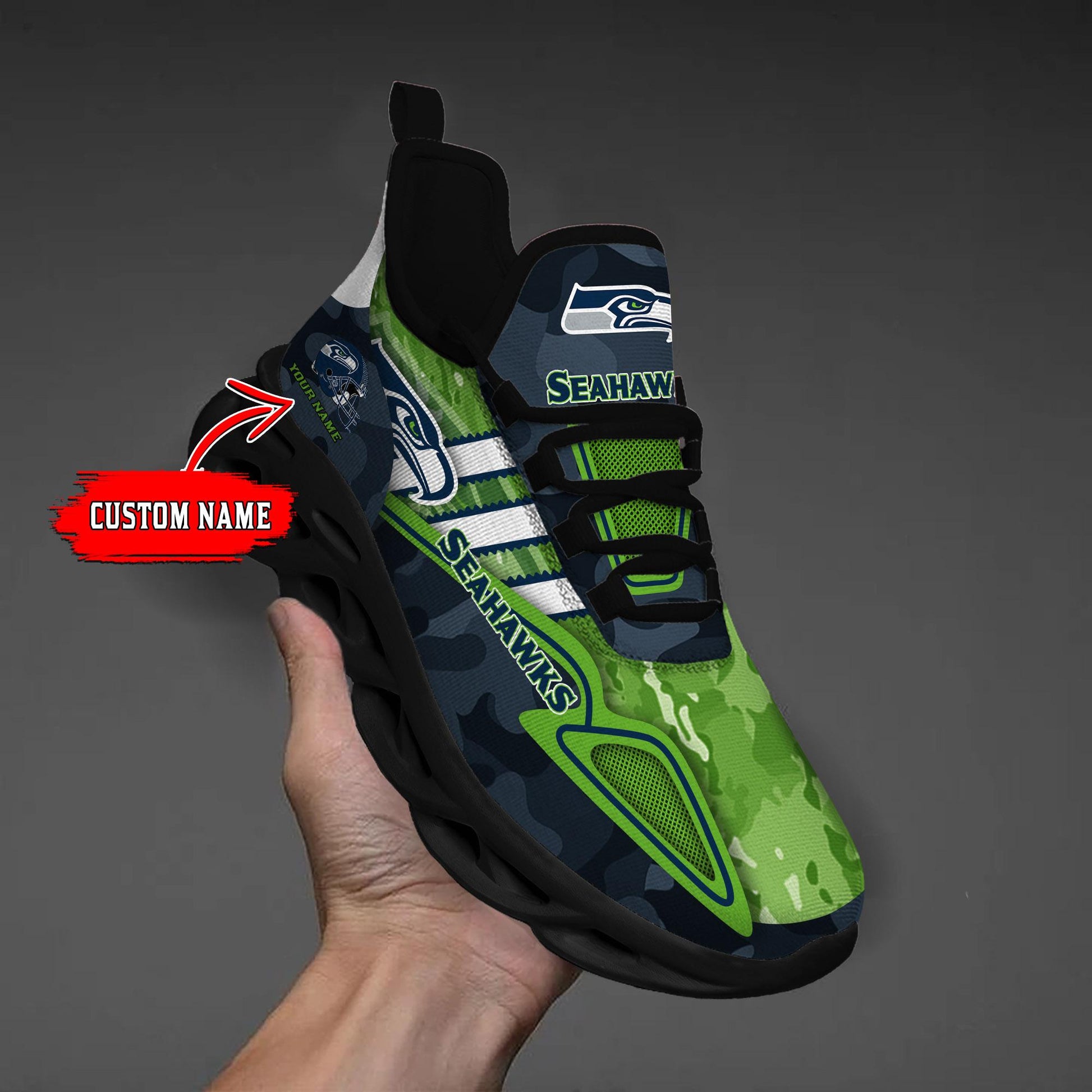 FoxnFish Seattle Seahawks Max Soul Shoes Sneakers For Men And Women