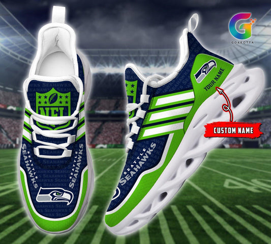 FoxnFish Seattle Seahawks Max Soul Shoes Sneakers For Men And Women