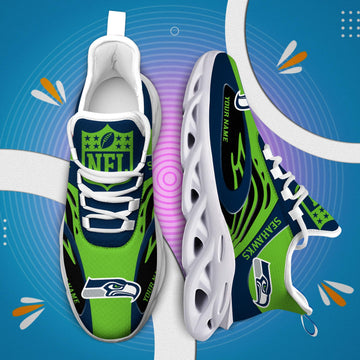 FoxnFish Seattle Seahawks Max Soul Shoes Sneakers For Men And Women