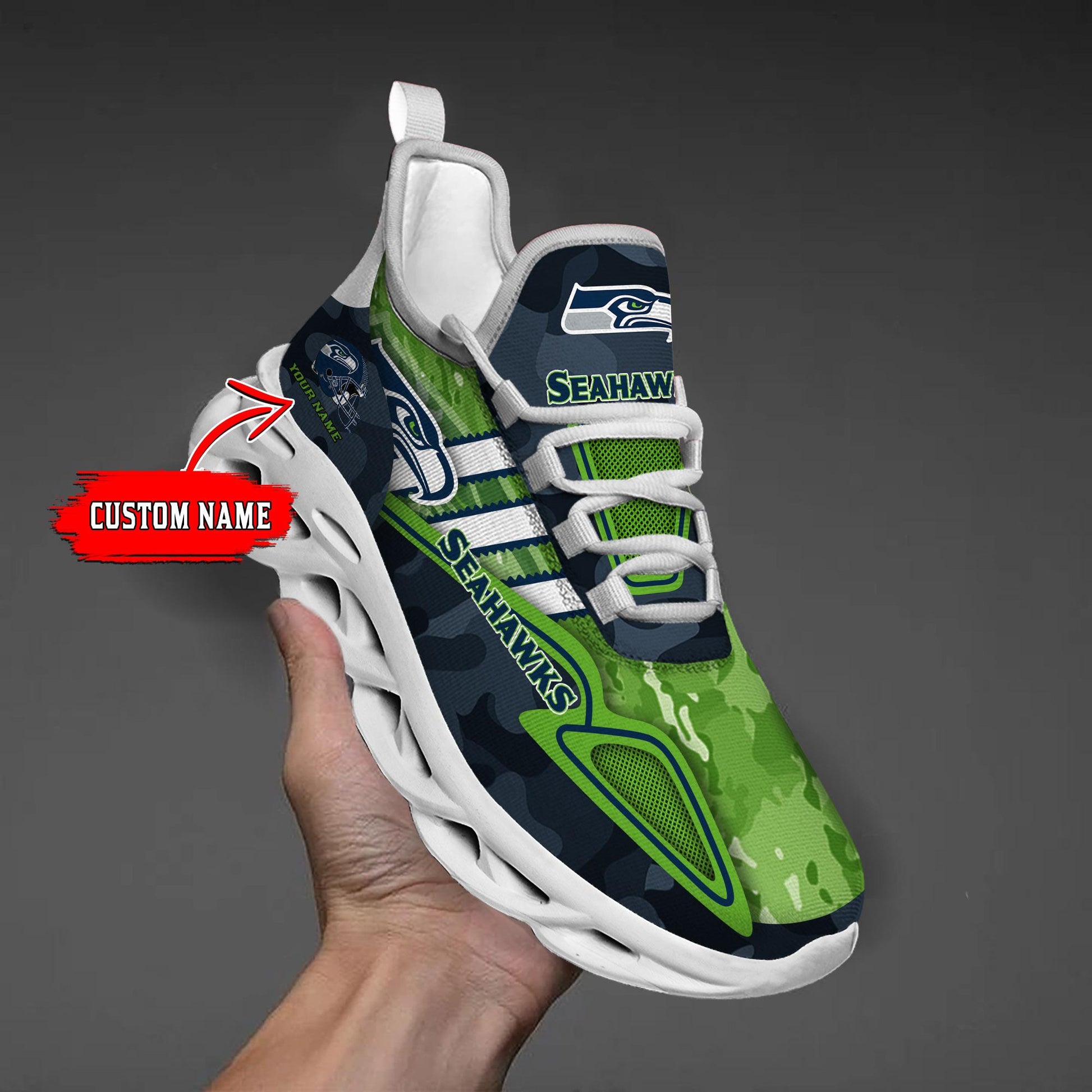 FoxnFish Seattle Seahawks Max Soul Shoes Sneakers For Men And Women