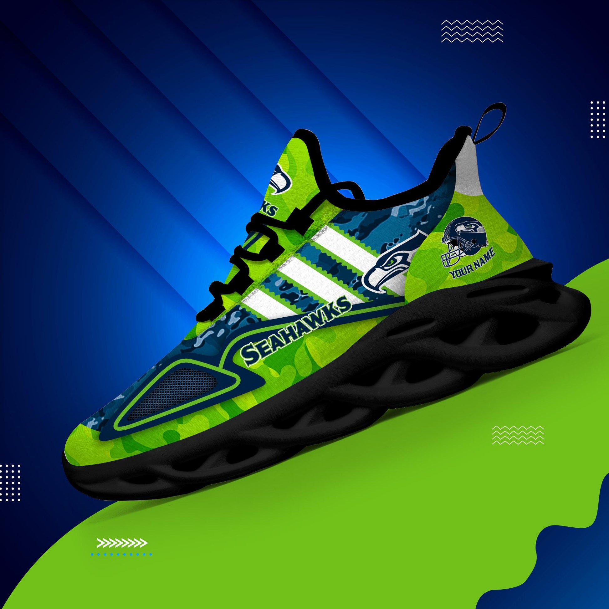 FoxnFish Seattle Seahawks Max Soul Shoes Sneakers For Men And Women