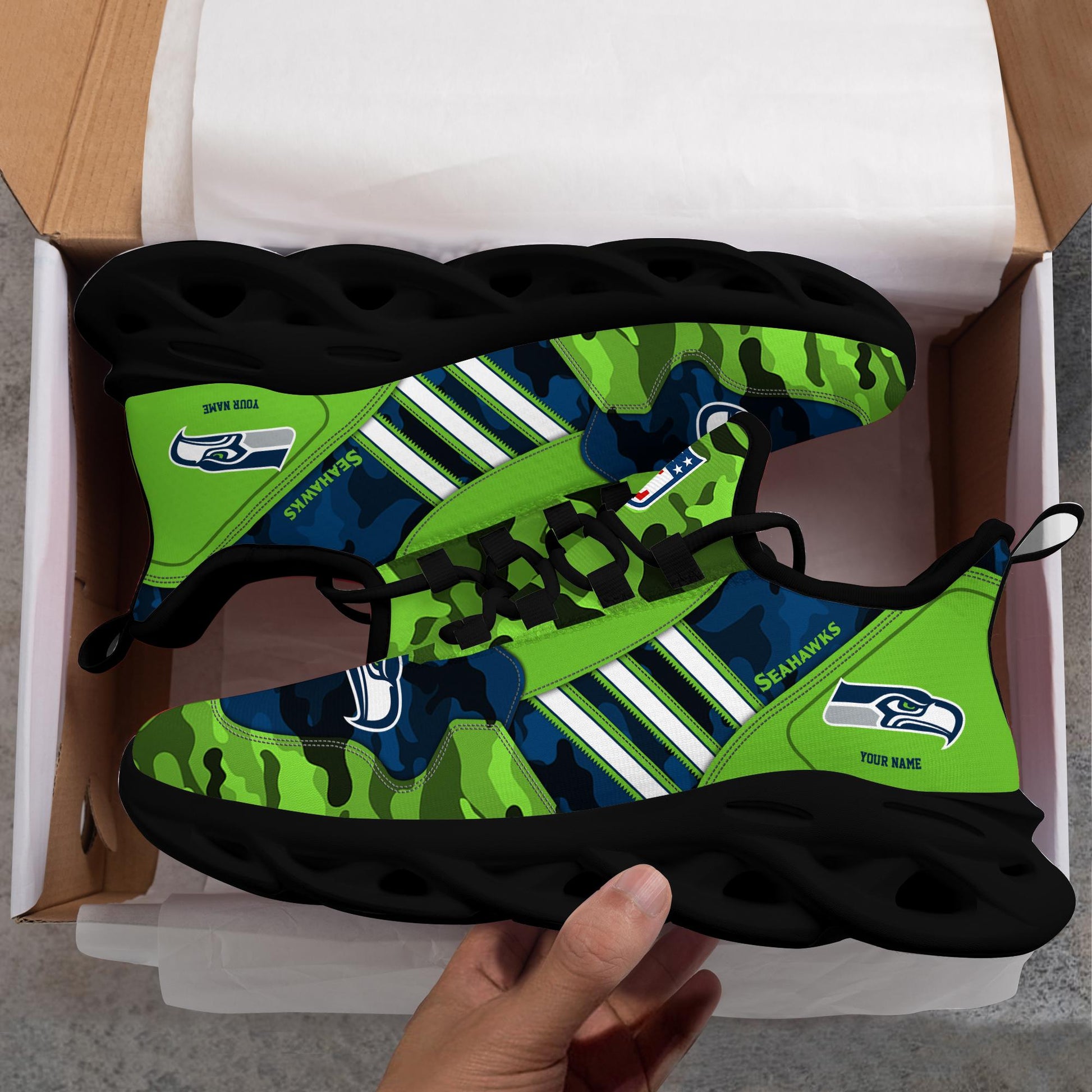 FoxnFish Seattle Seahawks Max Soul Shoes Sneakers For Men And Women