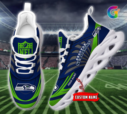 FoxnFish Seattle Seahawks Max Soul Shoes Sneakers For Men And Women