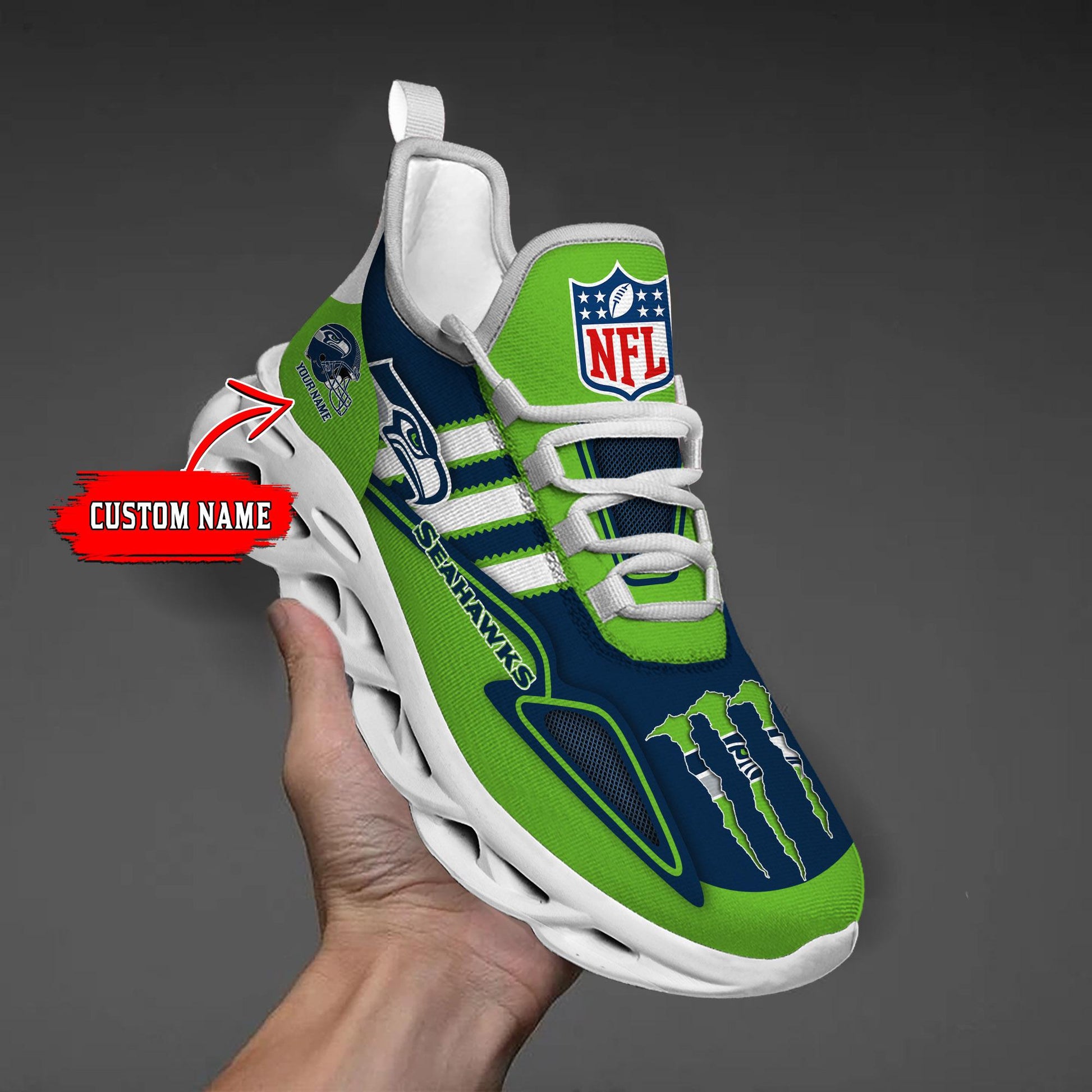 FoxnFish Seattle Seahawks Max Soul Shoes Sneakers For Men And Women