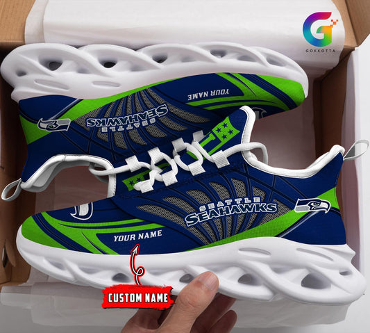 FoxnFish Seattle Seahawks Max Soul Shoes Sneakers For Men And Women