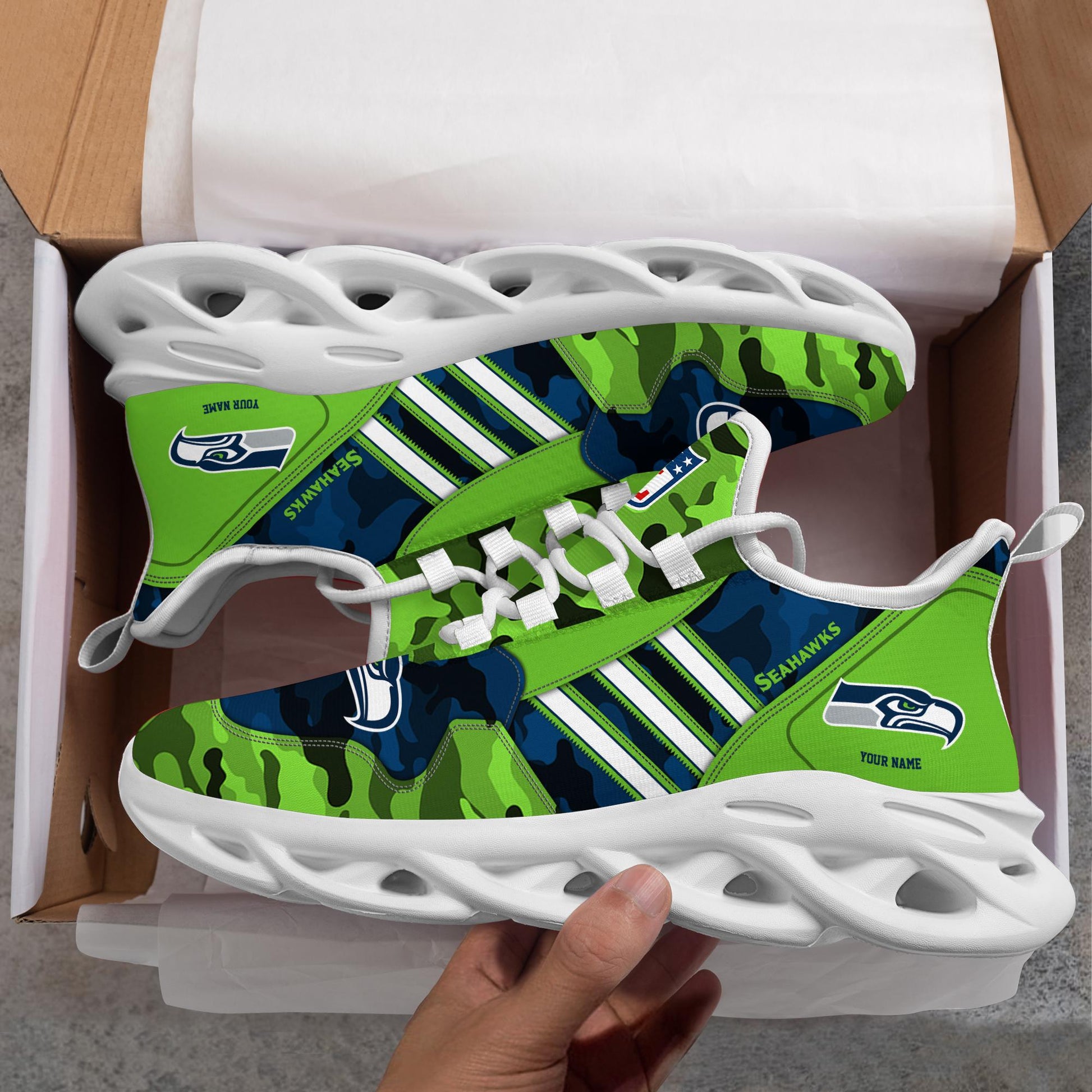 FoxnFish Seattle Seahawks Max Soul Shoes Sneakers For Men And Women