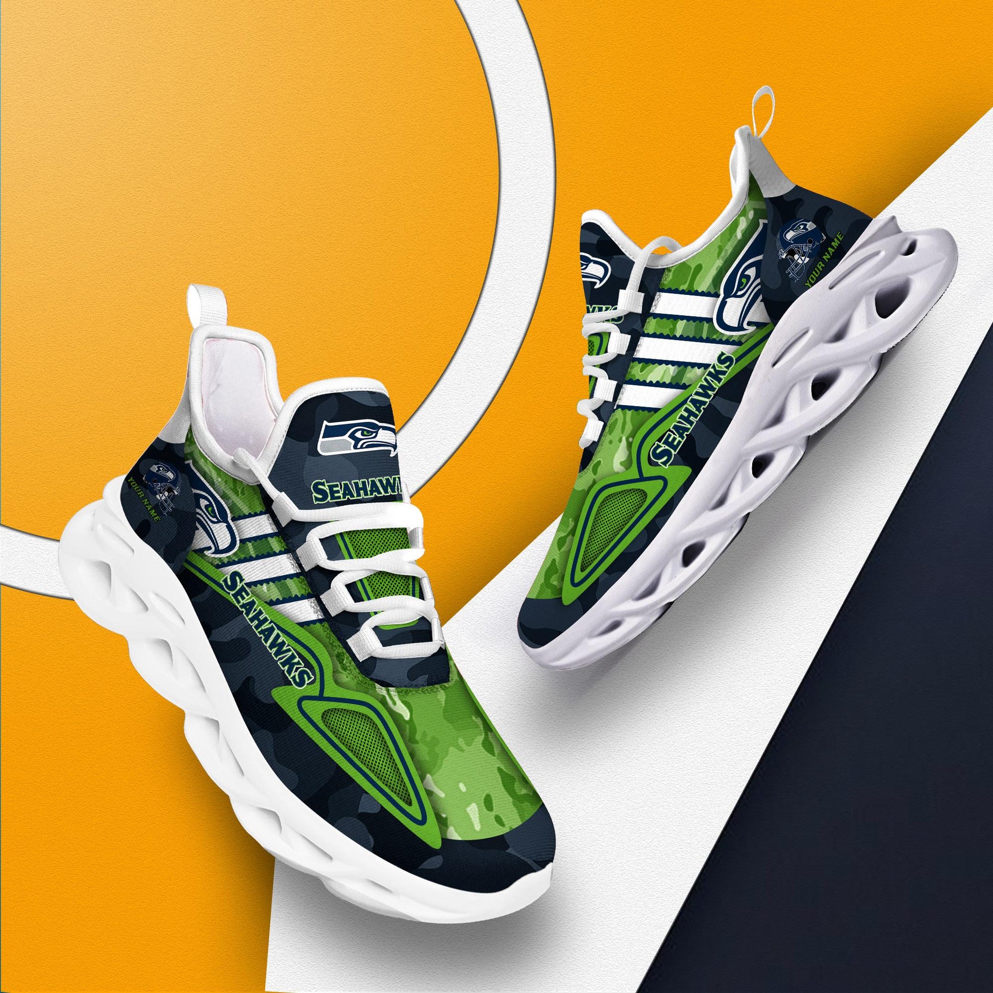 FoxnFish Seattle Seahawks Max Soul Shoes Sneakers For Men And Women