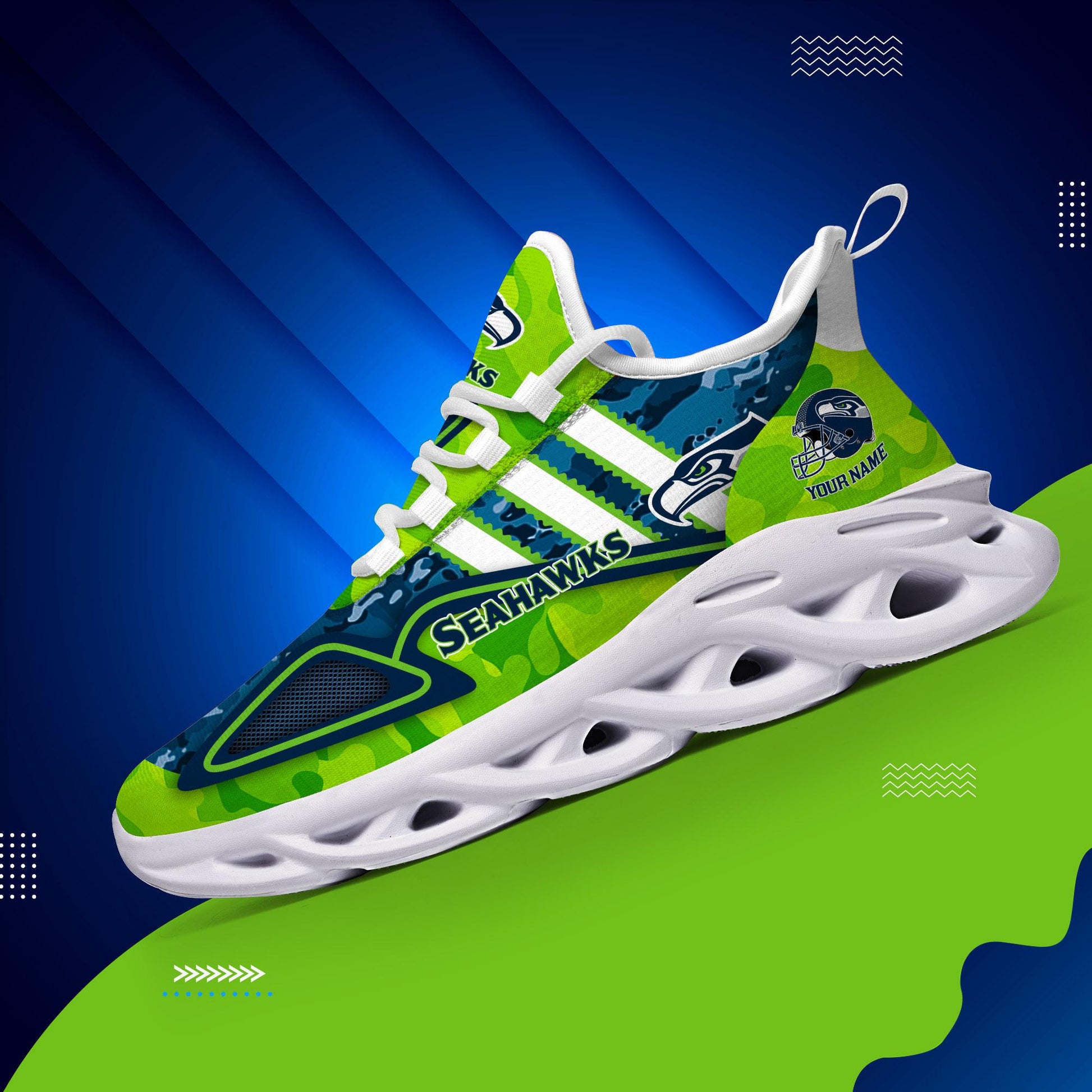 FoxnFish Seattle Seahawks Max Soul Shoes Sneakers For Men And Women