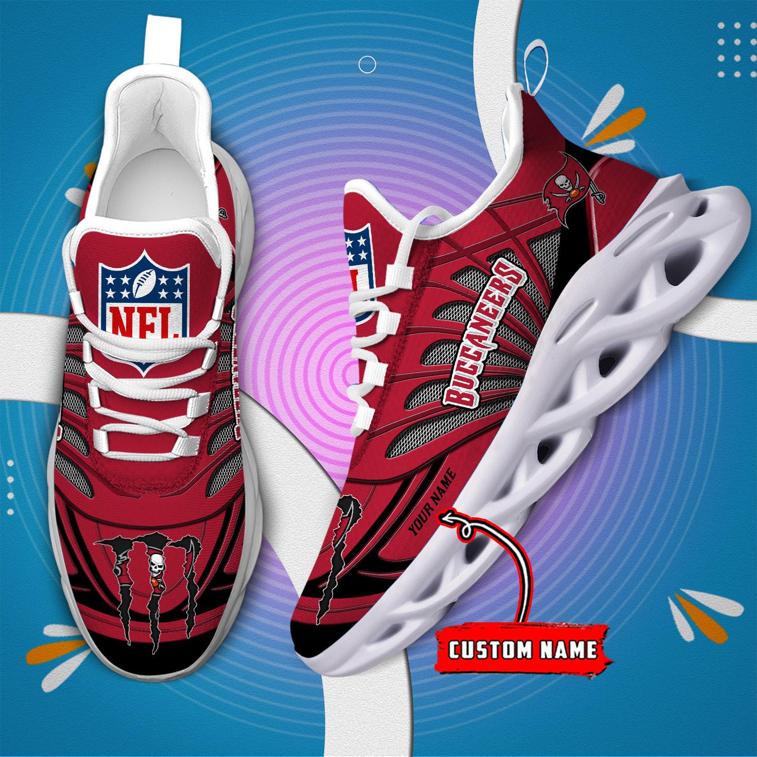 Arcticfootwear Tampa Bay Buccaneers Max Soul Shoes Sneakers For Men And Women