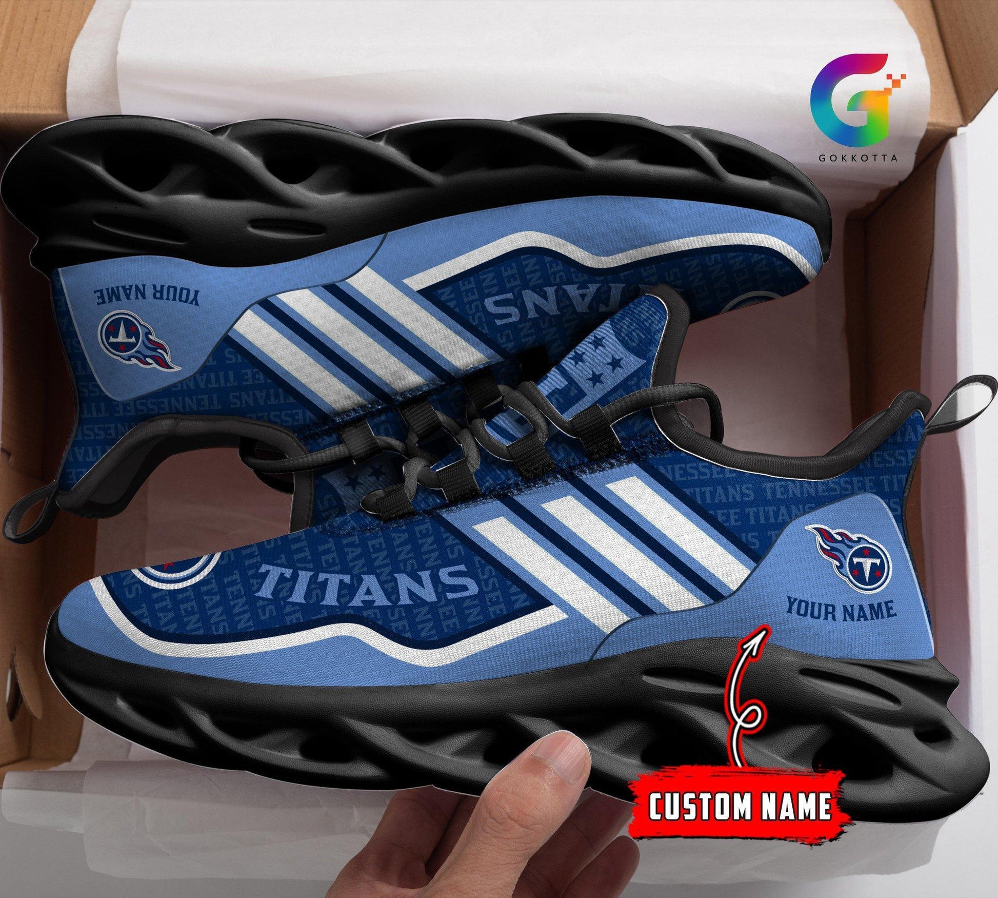 FoxnFish Tennessee Titans Max Soul Shoes Sneakers For Men And Women