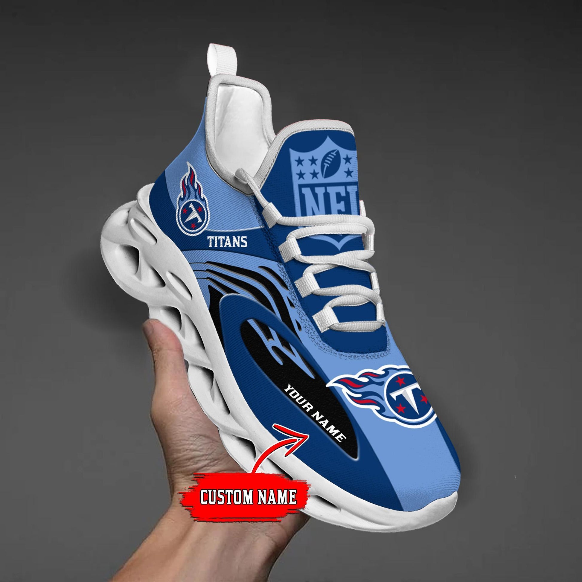 FoxnFish Tennessee Titans Max Soul Shoes Sneakers For Men And Women