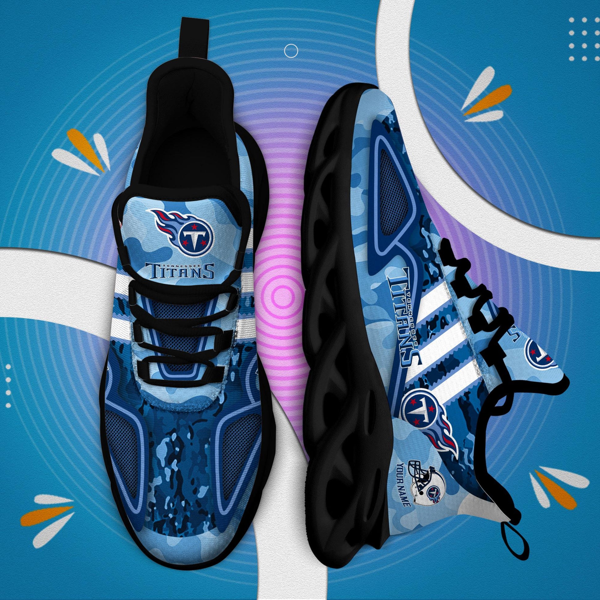 FoxnFish Tennessee Titans Max Soul Shoes Sneakers For Men And Women