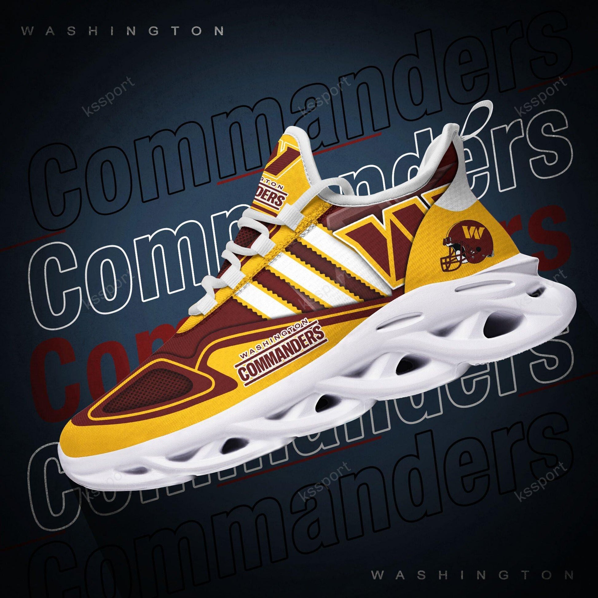 FoxnFish Washington Commanders Max Soul Shoes Sneakers For Men And Women