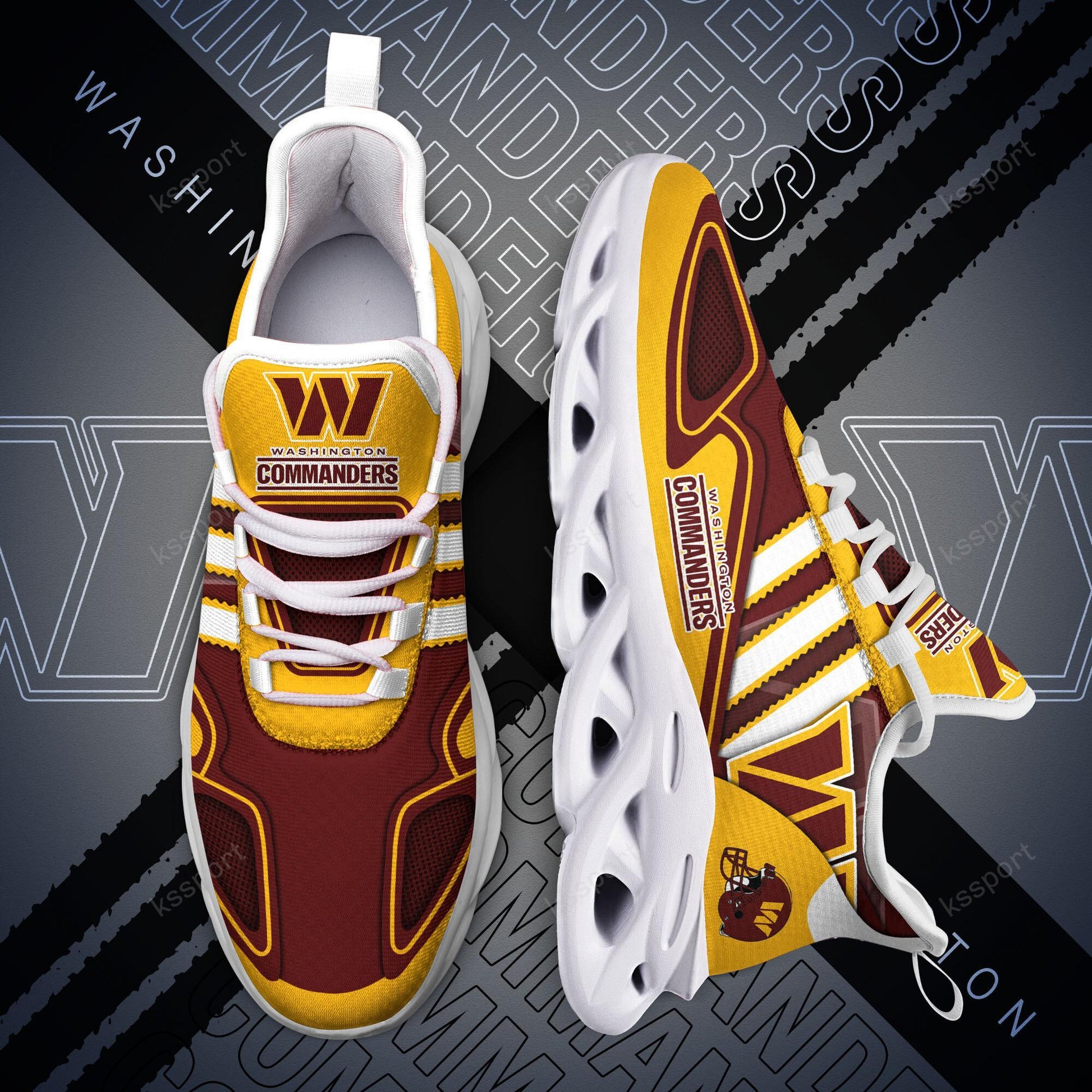 FoxnFish Washington Commanders Max Soul Shoes Sneakers For Men And Women