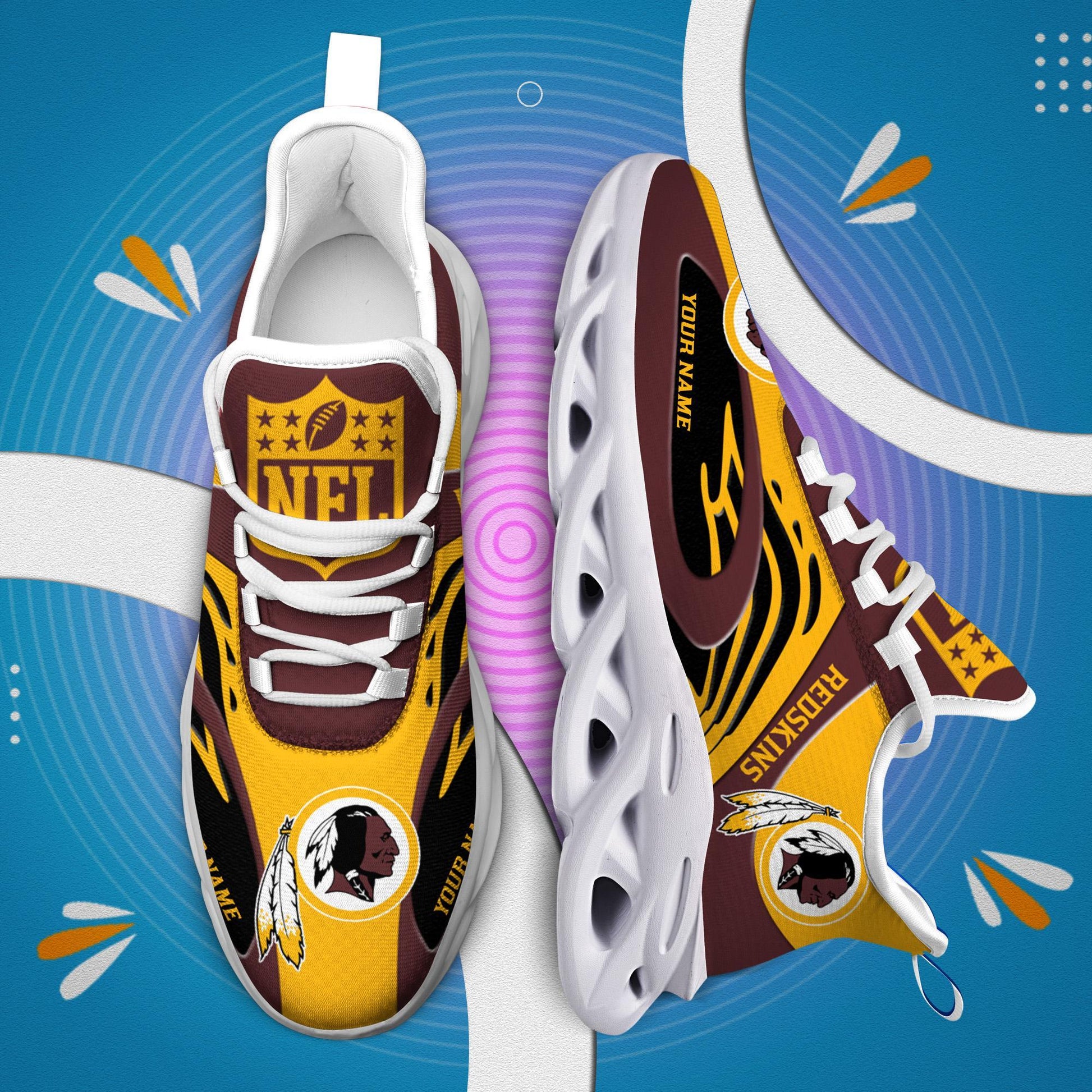 FoxnFish Washington Redskins Max Soul Shoes Sneakers For Men And Women