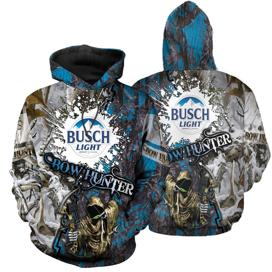 Foxnfish Busch Light Deer Hunter Funny 3D Hoodie