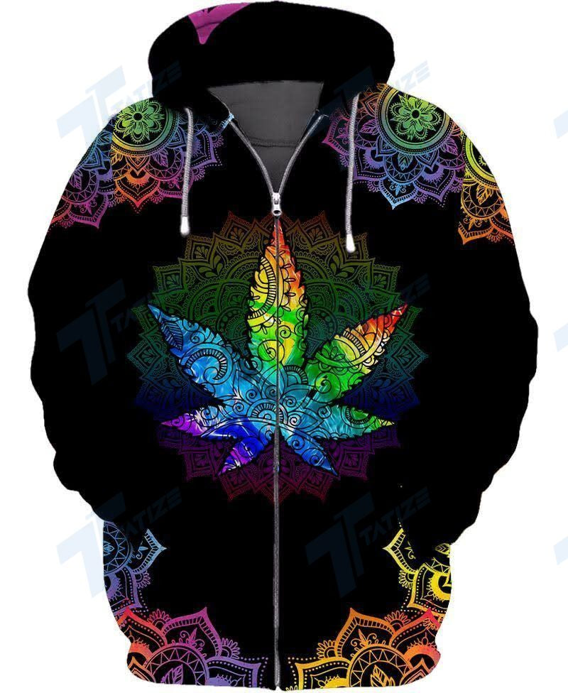 Order Your Own Weed Gradient Mandala Weed Leaf 3D All Over Print Hoodie Zip-Up Hoodie MWM266388 - Maxwell Mart - Maxwell Mart