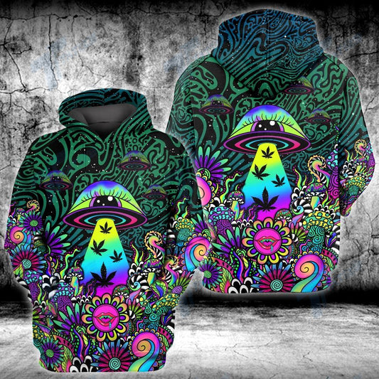 Order Your Own Weed Mushroom Psychedelic Color 3D All Over Print Hoodie Zip-Up Hoodie MWM265828 - Maxwell Mart - Maxwell Mart