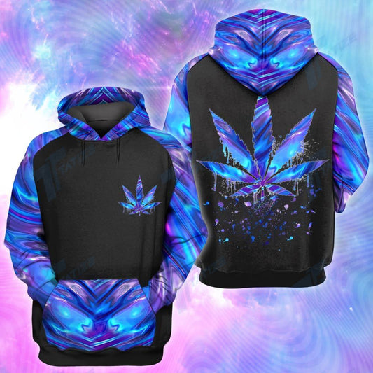 Order Your Own Cannabis Weed Leaf Hologram Holographic 3D All Over Print Hoodie Zip-Up Hoodie MWM262070 - Maxwell Mart - Maxwell Mart