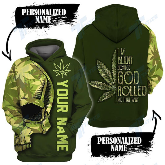 Order Your Own Personalized Custom Name Weed Skull Camo God Rolled 3D All Over Print Hoodie Zip-Up Hoodie MWM263346 - Maxwell Mart - Maxwell Mart