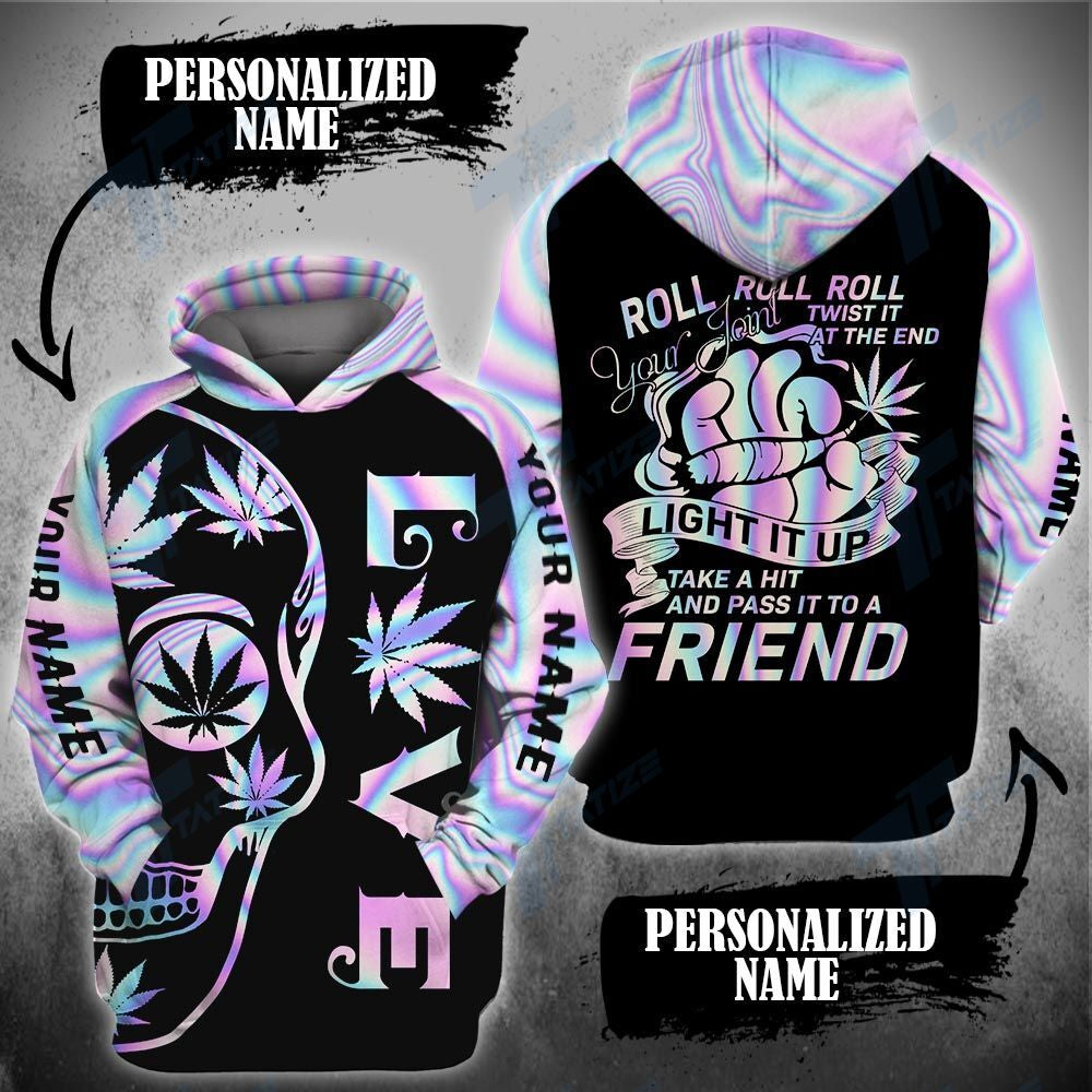 Order Your Own Personalized Custom Name Weed Roll Your Point Twist It At The End 3D All Over Print Hoodie Zip-Up Hoodie MWM262022 - Maxwell Mart - Maxwell Mart