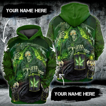 Order Your Own Personalized Custom Name Weed Skull Death 3D All Over Print Hoodie Zip-Up Hoodie MWM265361 - Maxwell Mart - Maxwell Mart