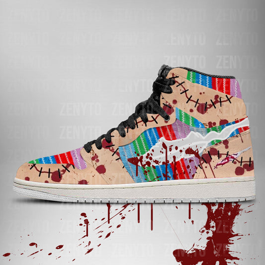 Chucky Halloween Air Jordan 1 High Top Shoes Version 2