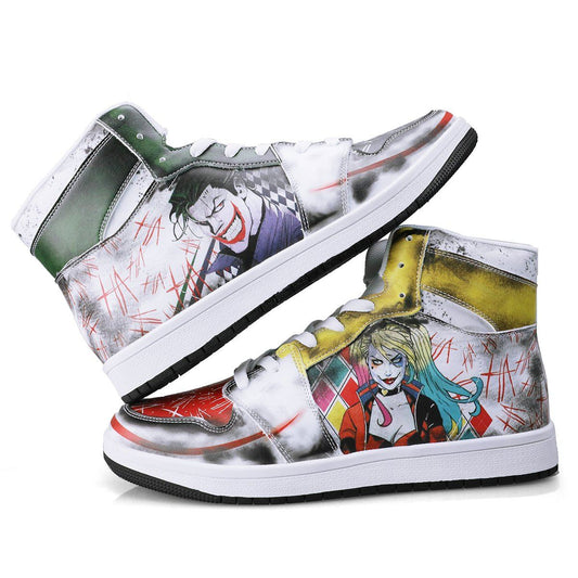 DC Joker And Harley Quinn Air Jordan 1 High Top Shoes