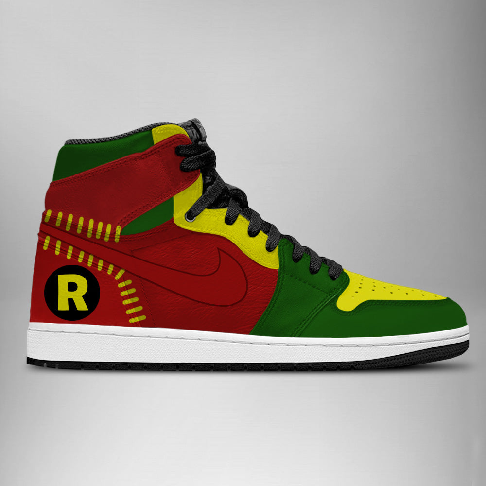 DC Batman & Robin Air Jordan 1 High Top Shoes