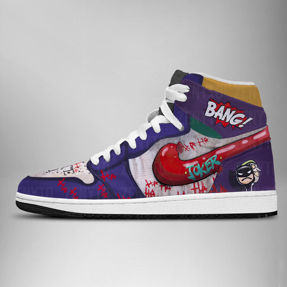 DC Joker Batman Air Jordan 1 High Top Shoes Verse 2