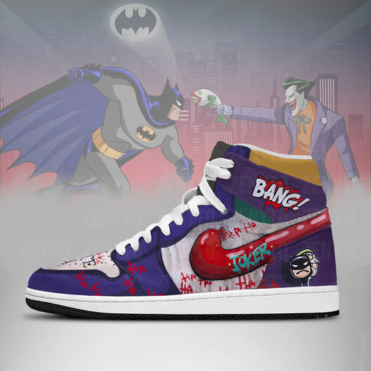 DC Joker Batman Air Jordan 1 High Top Shoes Verse 2