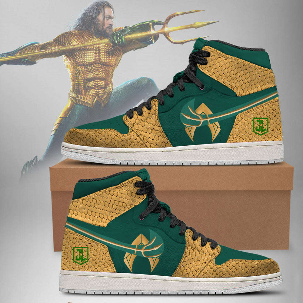 DC Justice League Aquaman Air Jordan 1 High Top Shoes