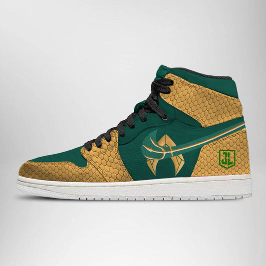 DC Justice League Aquaman Air Jordan 1 High Top Shoes