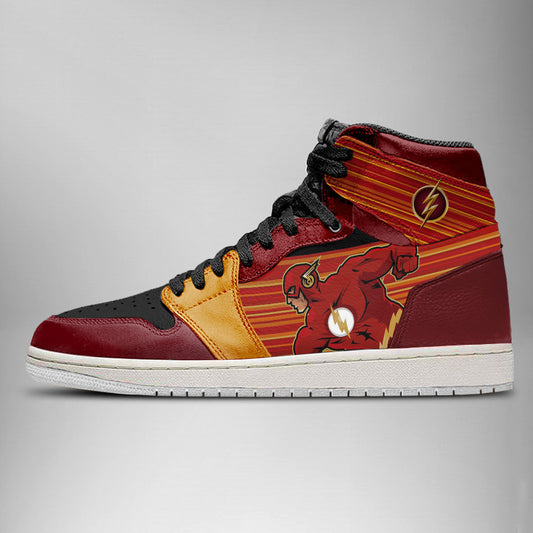 DC Justice League Flash Air Jordan 1 High Top Shoes Verse 2