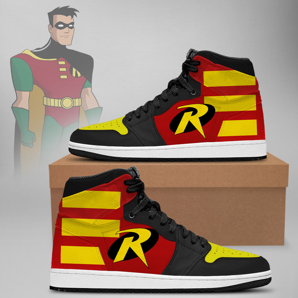 DC Robin Air Jordan 1 High Top Shoes