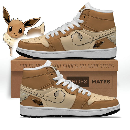 Eevee Pokemon Air Jordan 1 High Top Shoes