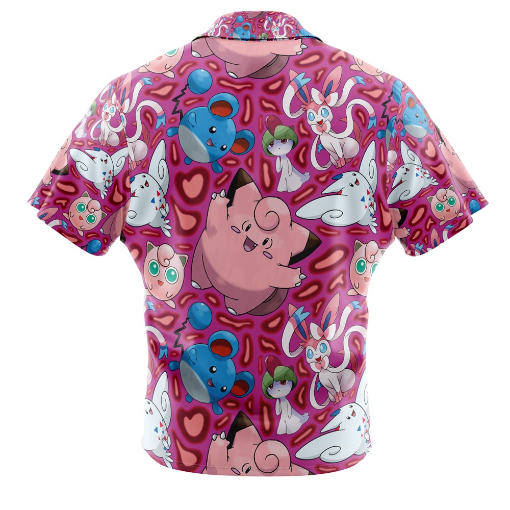 Fairy Type Pokemon Pokemon Button Up Hawaiian Shirt