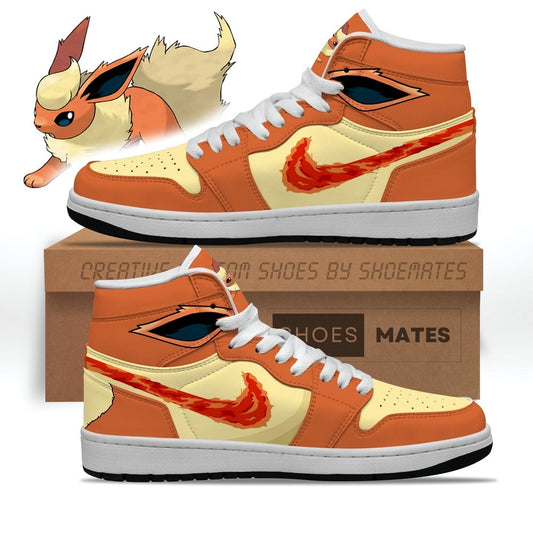 Flareon Pokemon Air Jordan 1 High Top Shoes