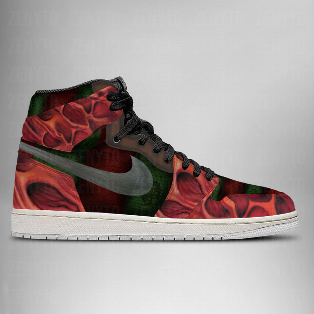 Freddy Krueger Halloween Air Jordan 1 High Top Shoes Version 2