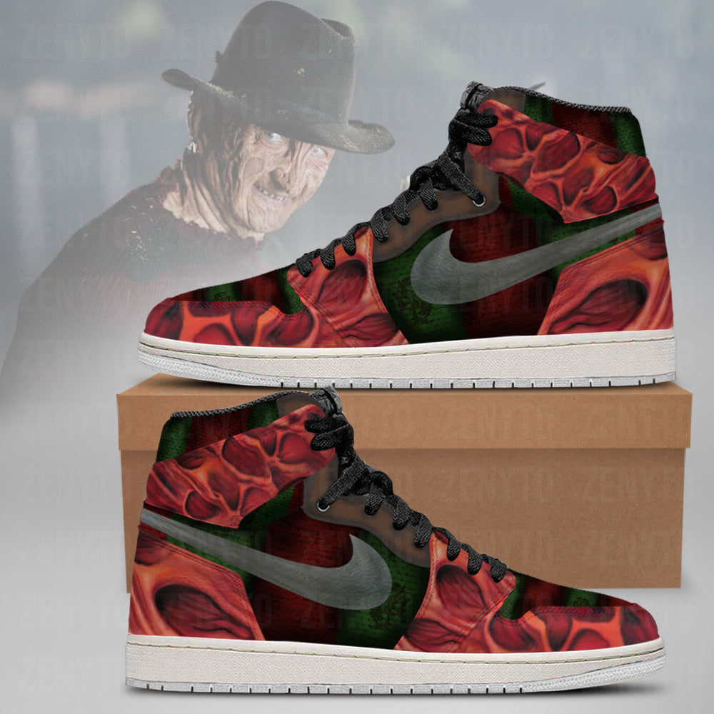 Freddy Krueger Halloween Air Jordan 1 High Top Shoes Version 2