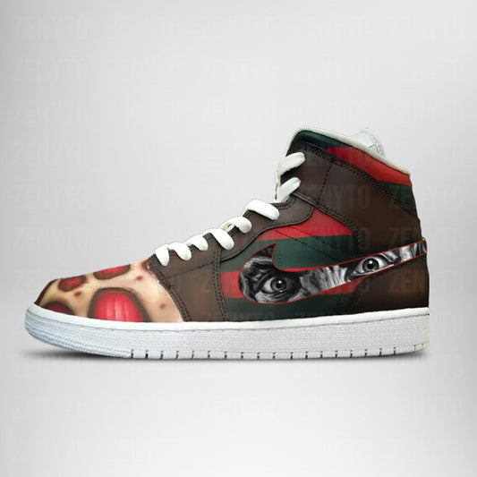 Freddy Krueger Halloween Air Jordan 1 High Top Shoes Version 3