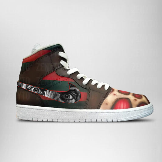 Freddy Krueger Halloween Air Jordan 1 High Top Shoes Version 3