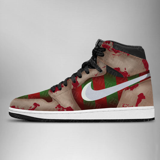 Freddy Krueger Halloween Air Jordan 1 High Top Shoes Version 5