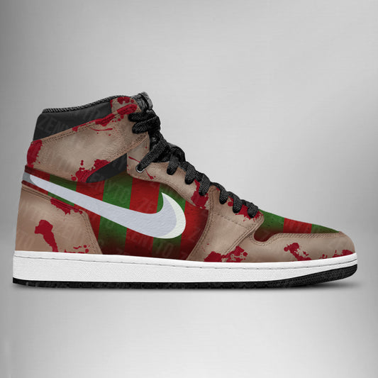 Freddy Krueger Halloween Air Jordan 1 High Top Shoes Version 5