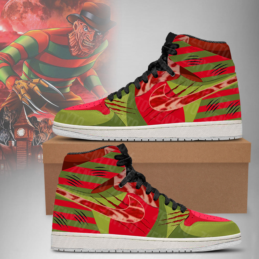 Freddy Krueger Halloween Air Jordan 1 High Top Shoes Version 6