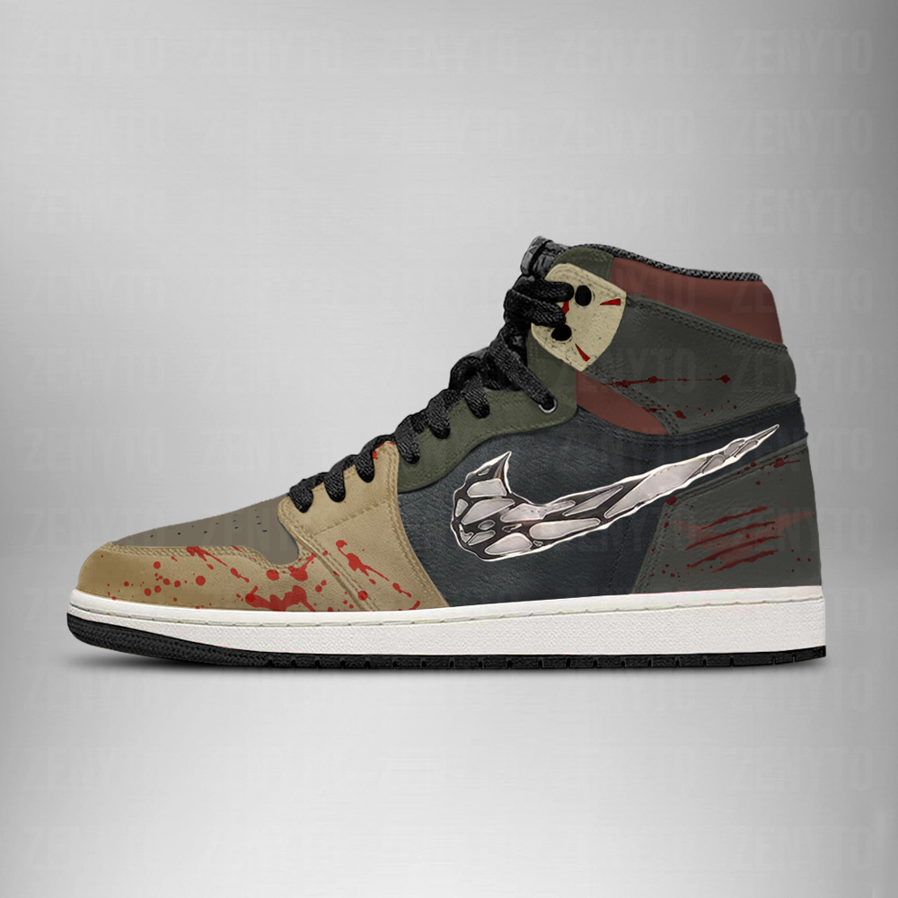 Freddy vs Jason Halloween Air Jordan 1 High Top Shoes