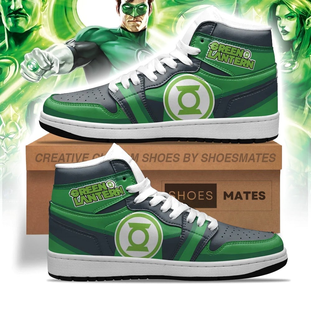 Green Lantern AJ1 High Top Shoes